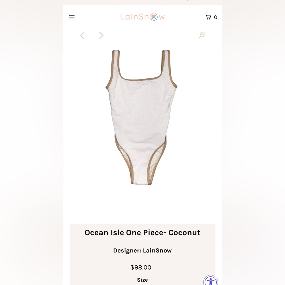 Lainsnow Ocean Isle one piece in Coconut.